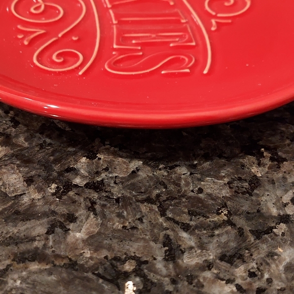 Hallmark Fresh Baked Cookies Red Plate Tray Platter Christmas Dessert Oval 8x11 - Picture 4 of 6